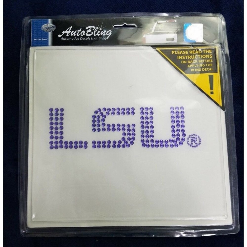 Louisiana State University Fighting Tigers Vehicle Bling Auto Decal Purple